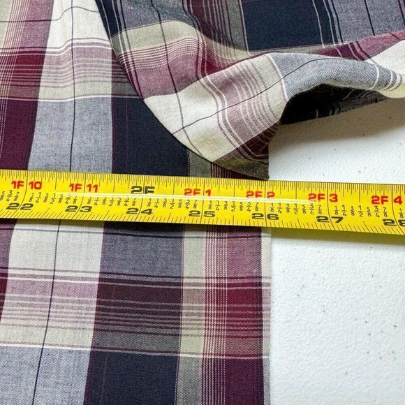 Plains Western Shirt Mens Extra Large Red Plaid Pearl Snap Cowboy Southwest - Picture 9 of 11